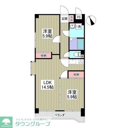 ヴィラ中川の物件間取画像